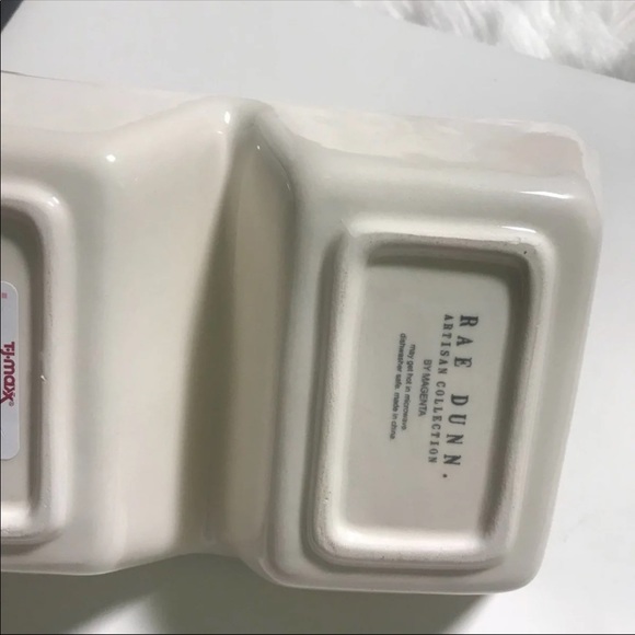 Rae Dunn NWT Divided Serving Dish More Please - Picture 3 of 3